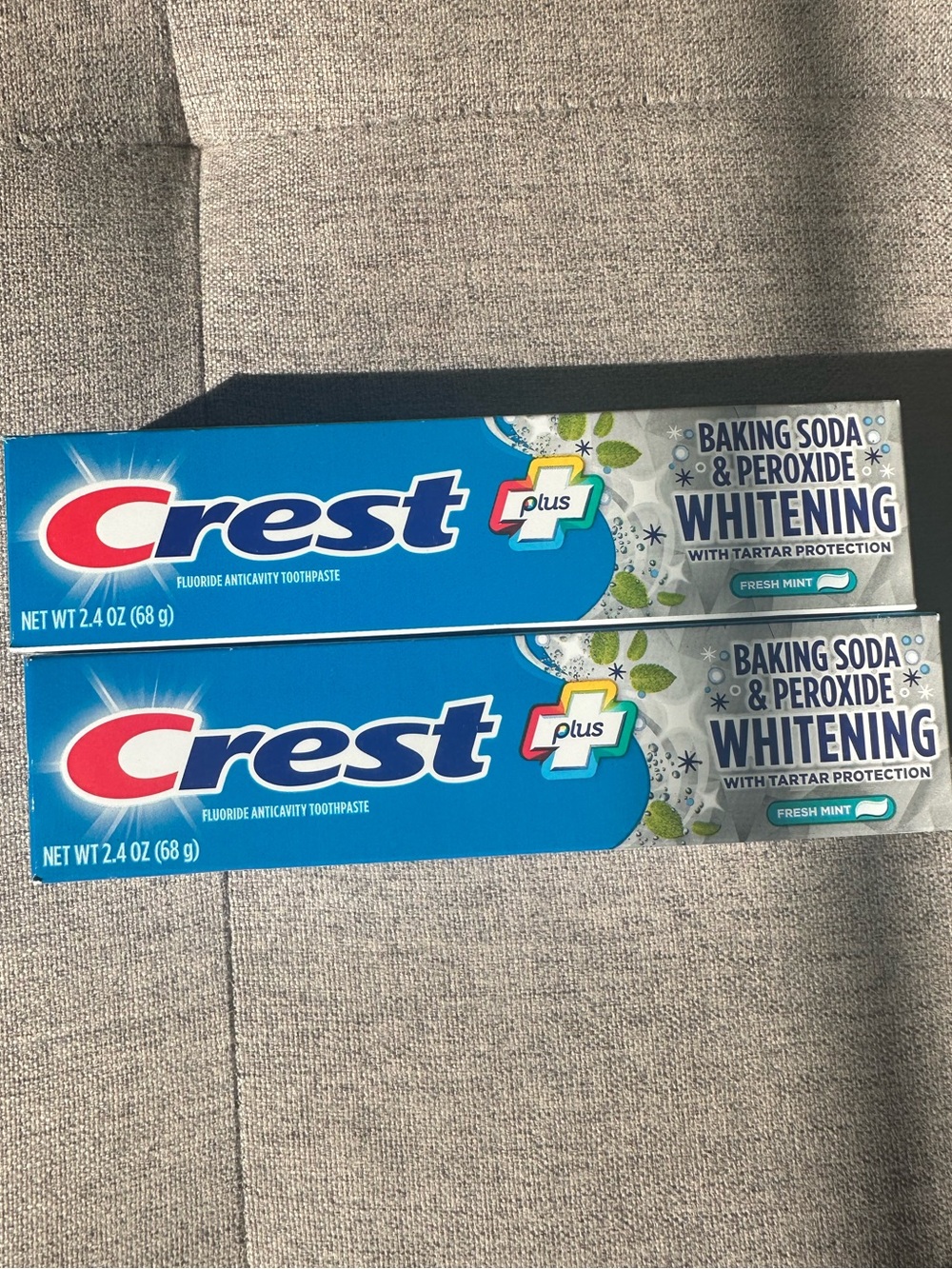 Crest Plus Baking Soda & Peroxide WHITENING Toothpaste, Fresh Mint, 5.7 2 pack
